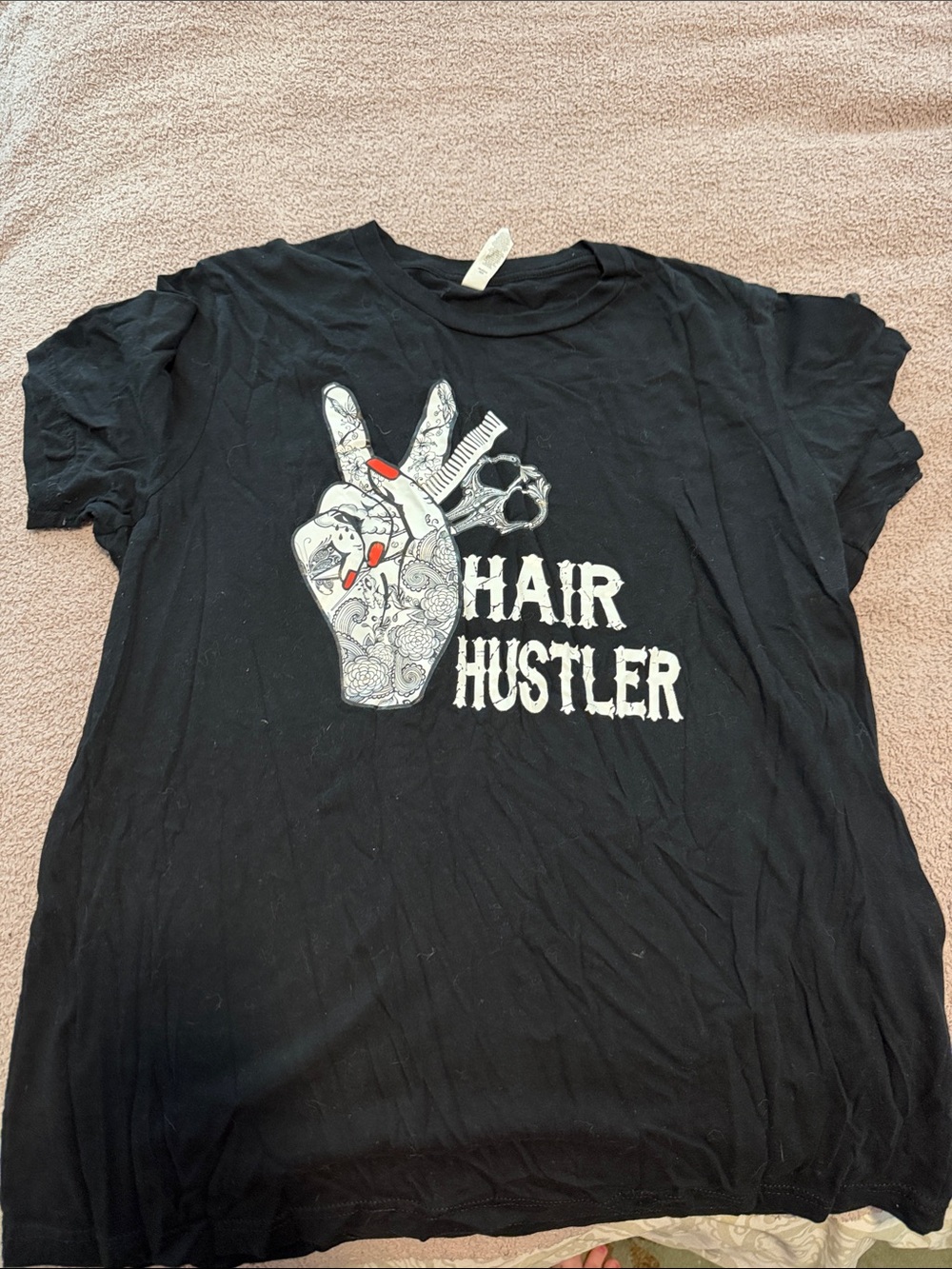 Hair Hustler Graphic Tee - Black